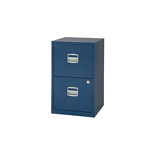 Bisley Metal Filing Cabinet 2 Drawer A4 Color Oxford Blue 0