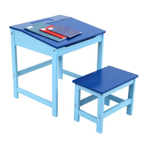 Premier Housewares Childrens Desk and Stool Set Blue 0 0
