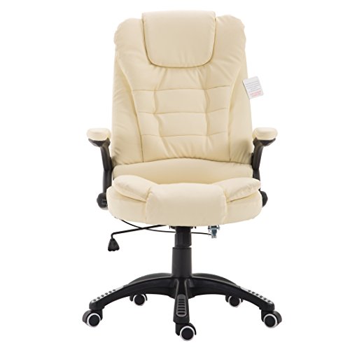 Cherry Tree Furniture Executive Recline Extra Padded Office Chair Cream PU 0 0
