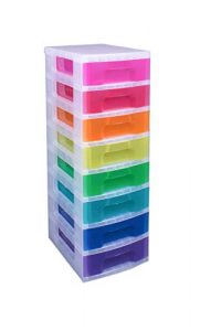 Really Useful Box Useful Drawer Tower 8x7 Litre ClearRainbow 0